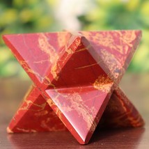 270g! 8 Points Red Jasper Merkaba Star Healing  Crystal - £62.57 GBP