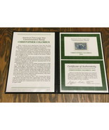 Calhoun&#39;s collectors society commemorative Christopher Columbus stamp in... - $2,392.89 MXN