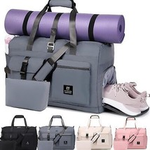Travel Duffle Bag for Women Weekender Overnight Bags Sports Yoga Gym Bag Dry Wet - £44.43 GBP