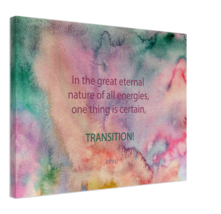 Transition by John - 18 x 24&quot; Quality Stretched Canvas Evocative Word Art Print - £63.57 GBP