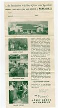 Hobby Grove &amp; Gardens Brochure Tampa Florida 1950s Orange Juice - $15.82
