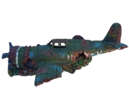 US Air Force North American Thunderbolt Fighter Plane Wreck Aquarium Ornament - £16.29 GBP