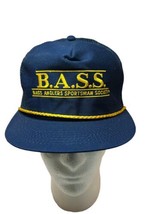 VTG Bass Angler Sportsman Society Trucker Rope Mesh Snapback Hat Blue Da... - £18.62 GBP