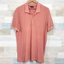 BALDESSARINI Pique Washed Out Polo Shirt Pink Short Sleeve Mens US 46 EU... - $34.64