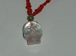 Clear Skull Geode  Agate Pendant Necklace  - $9.99