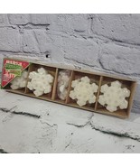 Floating Candles Christmas Cheer Snowflakes Box of 4 Peachtree Plaything... - $9.89