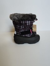 Kamik Mini T Snow Boots Toddler Girls 9 Black Pink Waterproof NEW - £31.74 GBP