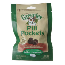 Greenies Pill Pockets for Tablets Hickory Smoke Flavor 3.2 oz Greenies Pill Pock - £17.55 GBP
