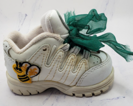 Cherokee Infant&#39;s Bee Theme Baby Shoes Sneakers Leather White Size 2 - $13.56 CAD