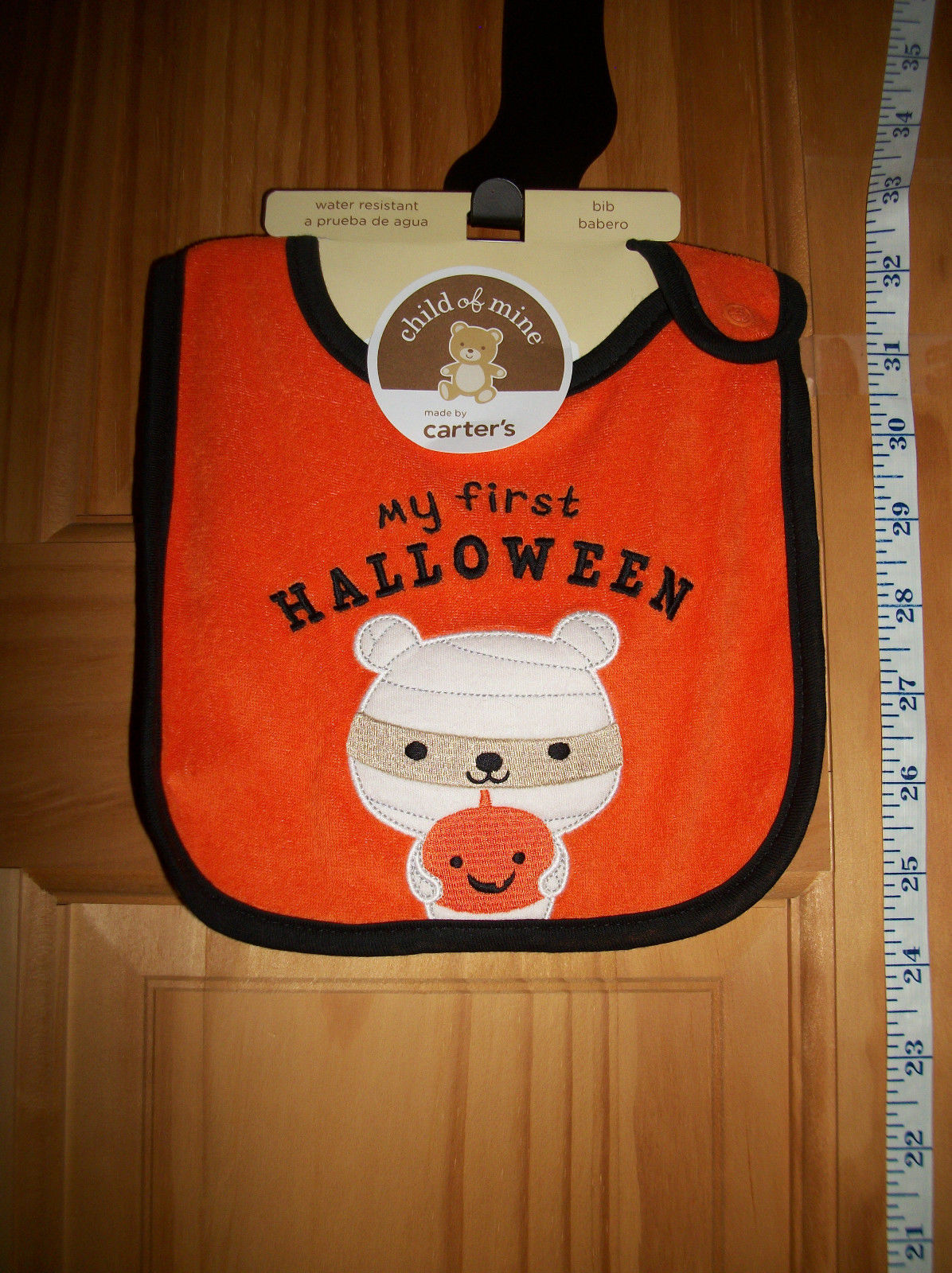 Carter Baby Clothes OSFM First Halloween Baby Feeder Bib New Holiday Accessory - £2.52 GBP