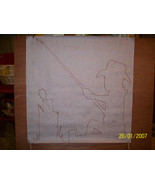 Too Cute Fishing Cowboy Kid Shadow Silhouette Yard Art Lawn Woodworking ... - $10.19 CAD