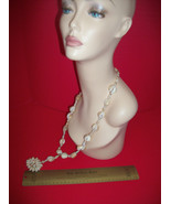 Women Necklace Floral Pendant Shell Strand Costume Jewelry Fashion Treasure - £7.44 GBP
