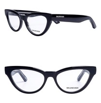 BALENCIAGA Angular 0241 Black Logo Eyeglasses 53mm GG0241O Optical Frame 001 - £240.05 GBP