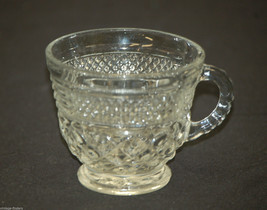 Wexford by Anchor Hocking Glass Punch Coffee Tea Cup Diamond Point Criss... - $8.90