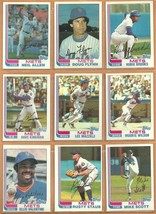 1982 Topps New York Mets Team Lot Mookie Wilson Dave Kingman Staub Lee Mazzilli - £3.90 GBP