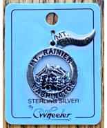 Sterling Silver Mt. Rainier Washington Vintage Key Charm - $459.34 MXN
