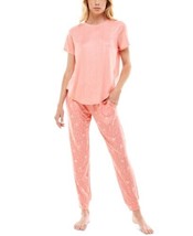 Roudelain Womens Sleepwear Whisper Short Sleeve Top &amp; Jogger Pants Pajam... - £29.40 GBP