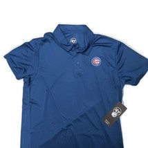 '47 MLB Chicago Cubs Ace Performance Polo Short Sleeve Golf Shirt Mens Sz M Blue - $20.75