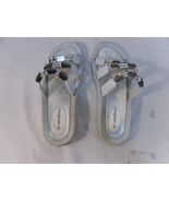 MIX &amp; CO Jeweled Slide Sandals White Sole Clear Beads women&#39;s 9 110147 - €12,23 EUR