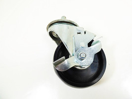 Swivel Caster Wheel with Brake 4&quot; x 1-1/4&quot; Wheels 3/4&quot;x3/8&quot; Thread Stem Casters - £9.11 GBP