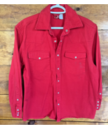 Vintage Marlboro Long Sleeve Shirt Mens Red Pearl Snap Western Small Cowboy - $27.65