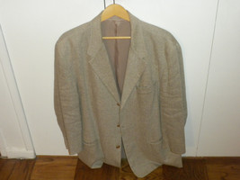 vintage Jhane Barnes Barnes Storm Beige Linen/Silk sport jacket size XL  VG+ - £23.98 GBP