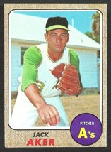 1968 Topps Baseball Card # 224 Oakland Athletics Jack Aker vg/ex - £0.74 GBP