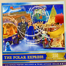Polar Express Movie 550 Piece Jigsaw Puzzle Holiday Christmas with Poster NEW - £12.59 GBP