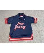 New Jersey Nets Nike Warm Up Jacket YOUTH Small Vintage Throwback Embroi... - $24.74