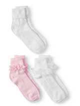 Wonder Nation Girls 3-Pack Lace &amp; Tutu Dress Socks SIZE 4-10 - £15.79 GBP