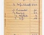 Les 3 Marches Original Restaurant Receipt 1979 Versailles France - £13.93 GBP