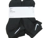 Nike Everyday Cushioned Low Socks Black 6 Pack Women&#39;s 6-10 / Youth 5Y-7... - $26.99
