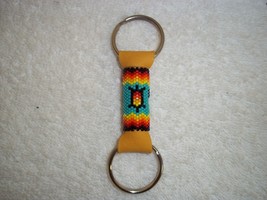Native American Keychain Glass Beaded Turtle GodsEye Cherokee Turquoise ... - €26,24 EUR