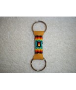 Native American Keychain Glass Beaded Turtle GodsEye Cherokee Turquoise ... - £23.48 GBP