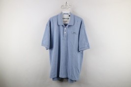 Vintage Orvis Mens Large Spell Out Heavyweight Collared Polo Shirt Blue Cotton - $44.50