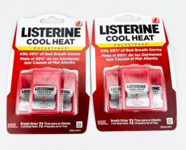 Listerine Pocket Paks Breath Strips Cool Heat Cinnamon 72 Strips Total L... - £60.86 GBP