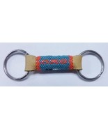 Native American Keychain Glass Beaded Leather OKC Thunder Oklahoma City ... - £23.48 GBP