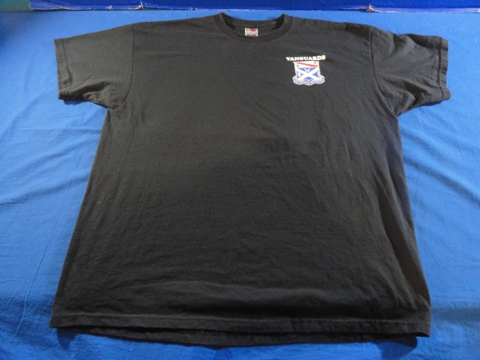 DISCONTINUED 18TH INFANTRY REGIMENTS VANGUARDS BLACK UNIT SHIRT 2XL - $25.24