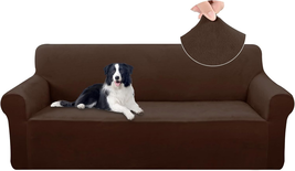 Velvet Sofa Cover Stretch Couch Covers for 3 Cushion Furniture Protector... - $29.78