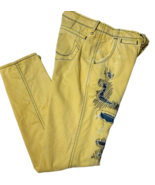 True Religion Jordan Yellow Jeans 24 Pant Yellow Boyfriend Y2K Chinos Distressed - $19.71 CAD