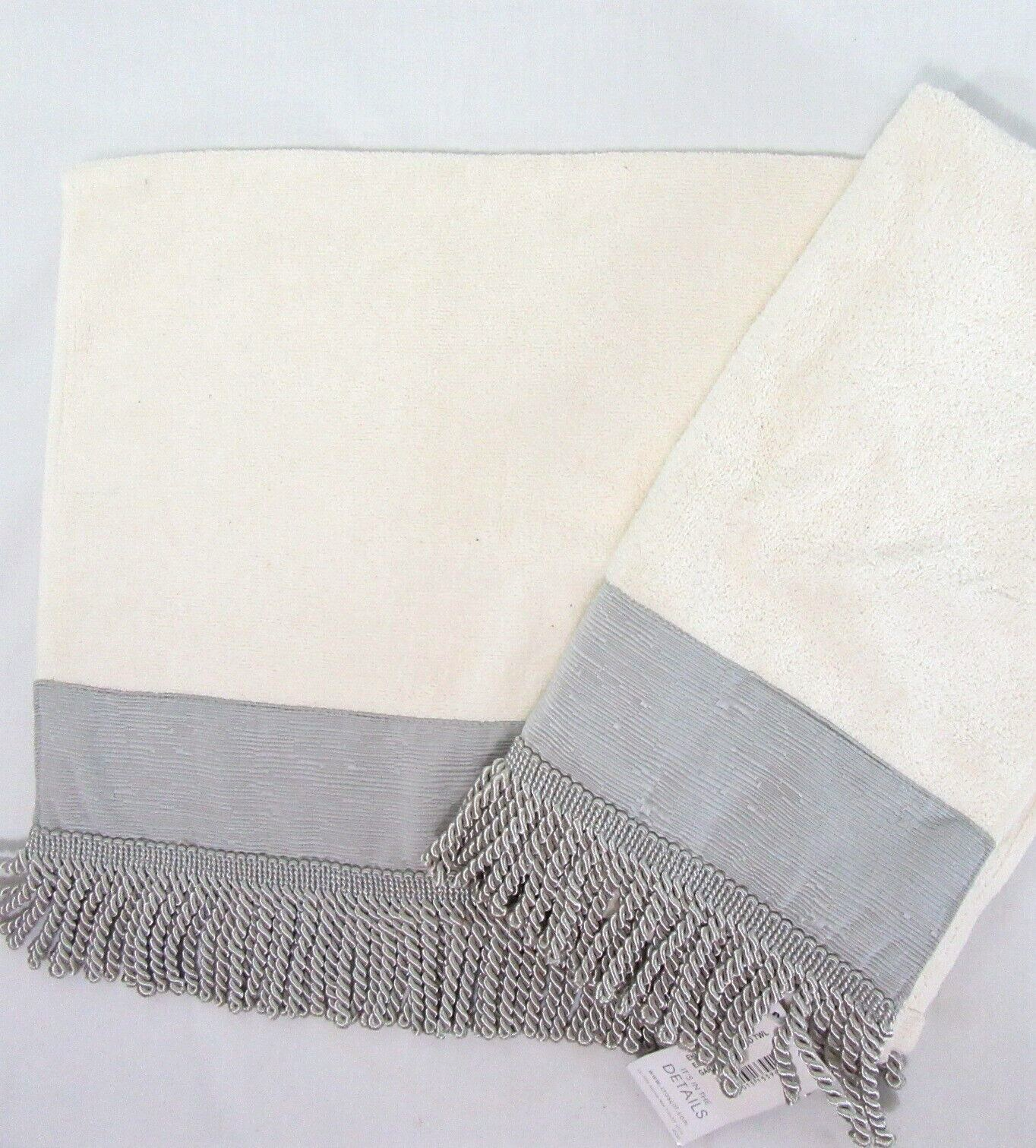 Croscill Gardner Slate Neutral Embellished 2-PC Hand Towels - $30.00