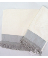 Croscill Gardner Slate Neutral Embellished 2-PC Hand Towels - £23.59 GBP
