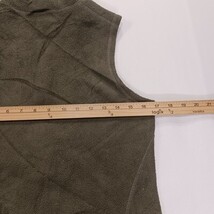 Moda International Women's Girls Brown Full Zip Fleece Vest Pockets Size Small image 6