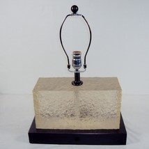 Table/Desk Lamp ~ Translucent Polyresin Ice Block On Bronze Base ~ #2841000 - £46.85 GBP