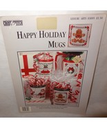 Happy Holiday Mugs Cross Stitch Leaflet 83095 Leisure Arts 1993 Christma... - £7.89 GBP