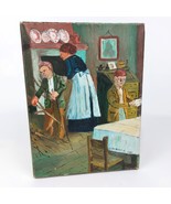 Vtg Belgian Oil Painting Kitchen Scene, Farmhouse Style, Signed Clapdorp... - $140.00
