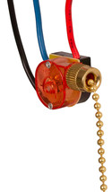 ZE-110 Pull Chain SWITCH 3 way &amp; 3 wire fan ZING EAR Brass Harbor Breeze 0101870 - £19.02 GBP