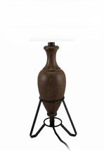 Scratch &amp; Dent Set of 2 Wood Look Torpedo Urn Table Lamp Bases - £39.89 GBP
