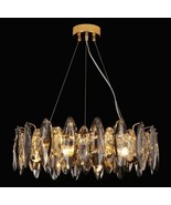 YIOSI round Crystal Chandelier, Ring K9 Modern Crystal Chandelier Light ... - $692.71 CAD