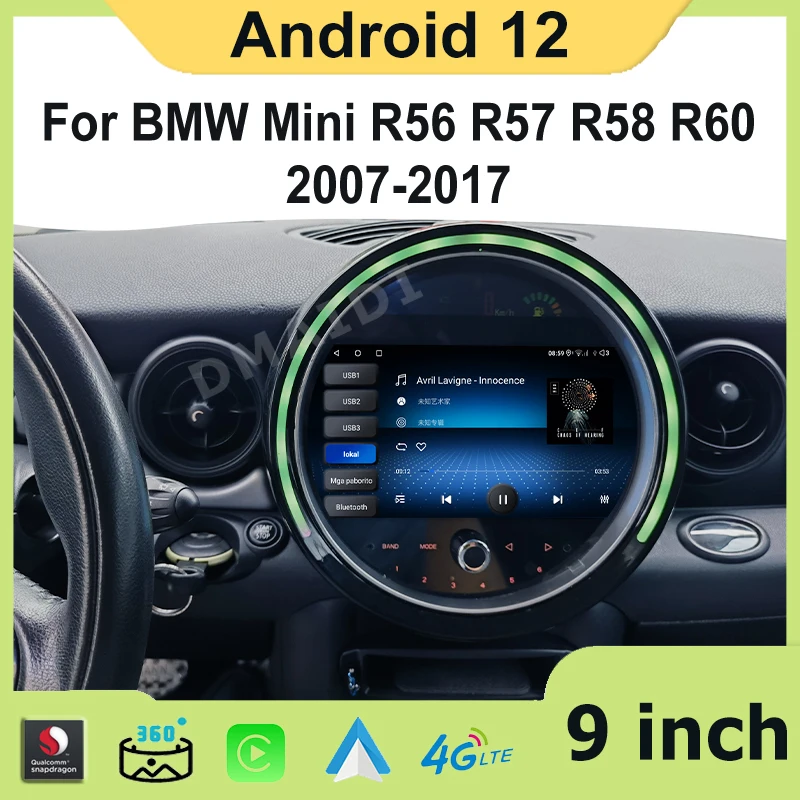 Multimedia Player Car Stereo GPS Navigation for BMW Mini Cooper R56 R57 R58 R60 - £629.02 GBP+